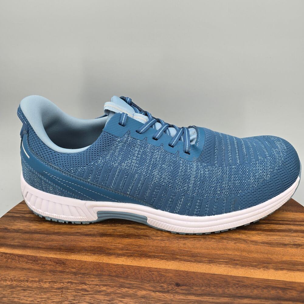 Orthofeet Shoes Men's 14 D Blue Knit Hands Free Walking Orthopedic Sneakers